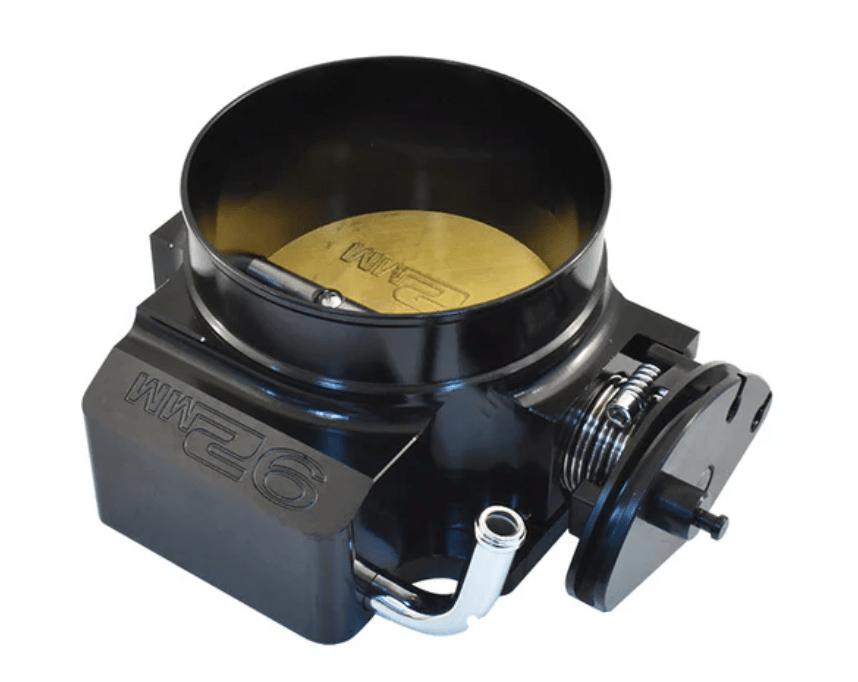 92mm Billet Aluminium LS Cable Throttle Body, 4 Bolt Flange - Black