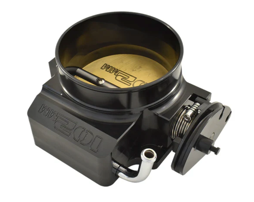 102mm Billet Aluminium LS Cable Throttle Body, 4 Bolt Flange - Black