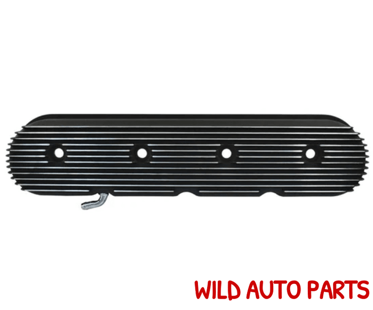 Black Finned Cast Aluminium GM LS Valve Covers w/o Coil Mounts