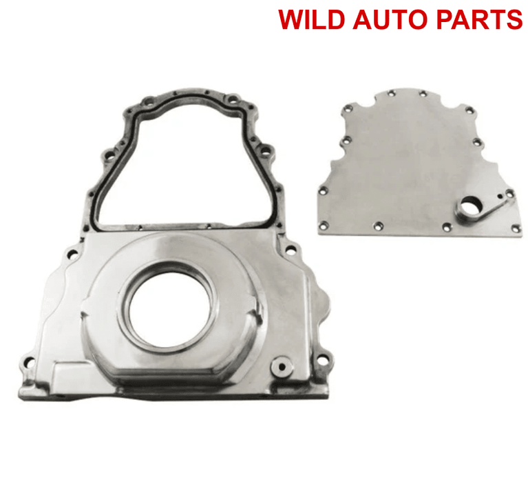 GM LS1 LS2 LS3 Timing Cover W/Cam Sensor Hole - Polished Aluminium, Holden, CHEV