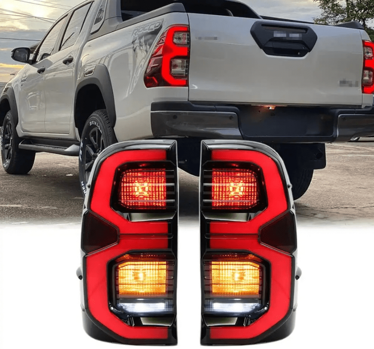 Toyota Hilux SR SR5 Smoked LED Tail Light 2015 - 2020 Taillight Pair 2016 2017 2018 2019