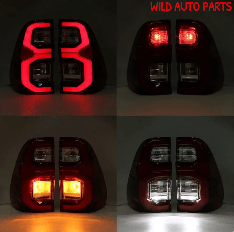 Toyota Hilux SR SR5 Smoked LED Tail Light 2015 - 2020 Taillight Pair 2016 2017 2018 2019