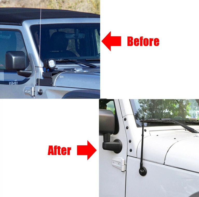 Jeep Short Antenna Gladiator Wrangler 13" Shorter Aerial Smaller