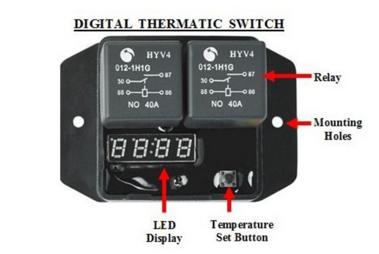 Davies Craig Thermatic Fan Switch With 1/4" NPT Thermal Sensor Kit