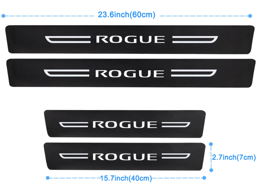 Rogue Door Sill Protector Scuff Plate Strips 2007 - 2024 Toyota Nissan