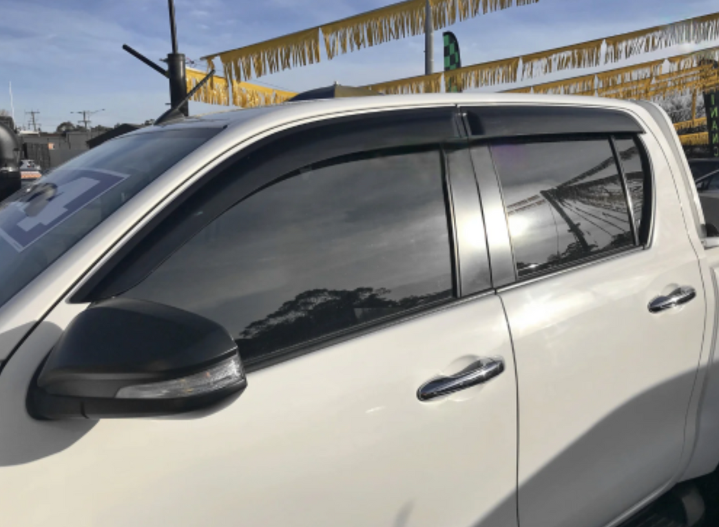 Premium Weathershields Tinted Window Visors Toyota Hilux 2015-2024 Dual Cab