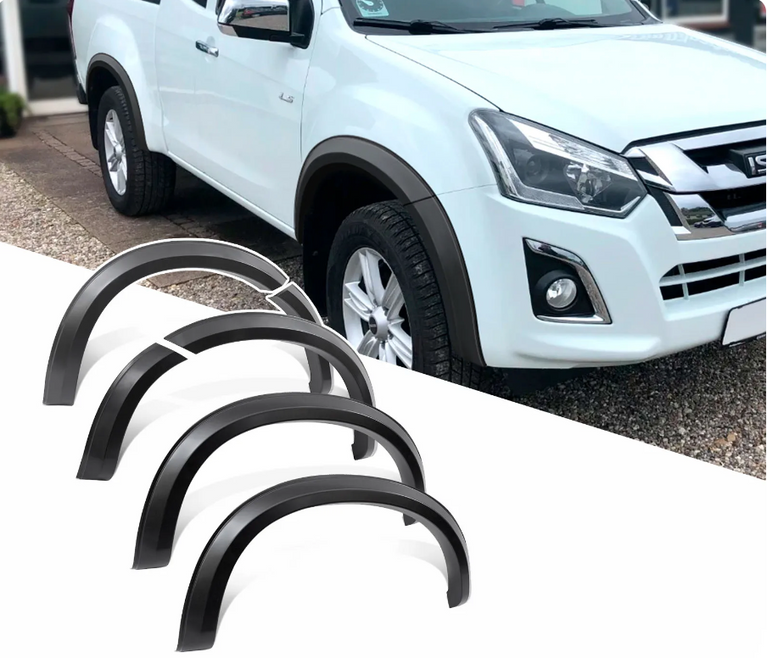 Matte Black Fender Flares For ISUZU D-MAX 2012 - 2019 Double Dual Cabin Models 4X4 DMAX