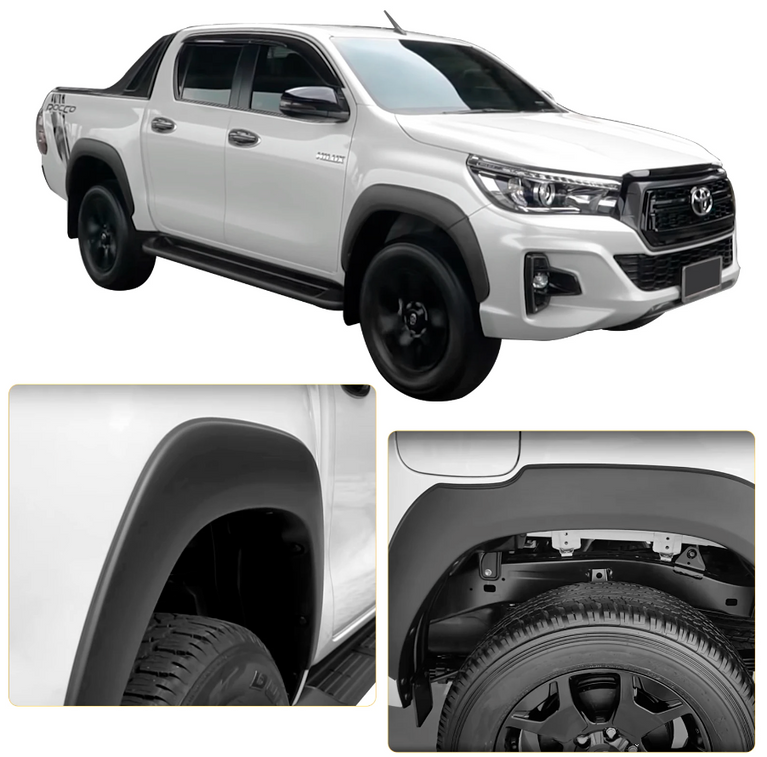 Toyota Hilux Fender 2015 2016 2017 2018 2019 2020 2021 2022 Matte Black Wheel Arch Fender Flares Mudguards