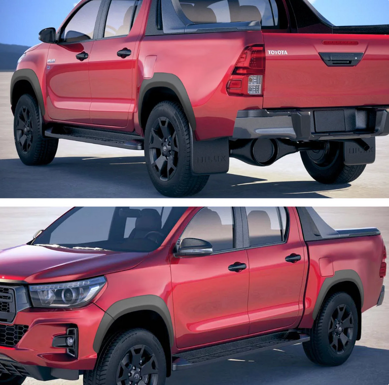 Toyota Hilux Fender 2015 2016 2017 2018 2019 2020 2021 2022 Matte Black Wheel Arch Fender Flares Mudguards