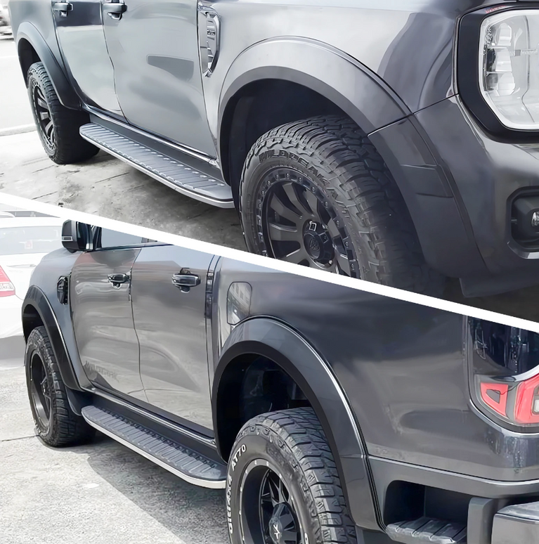 Ford Ranger Next Gen 2022 2023 2024 Matte Black Fender Flares Wheel Arch Wildtrak Sport Limited XLT XL XLS