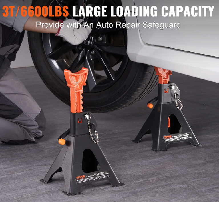 Jack Stand 6 Tonne 12000 lbs Capacity Car Jack Stands Double Locking Adjustable Height for lifting SUV Pickup Truck