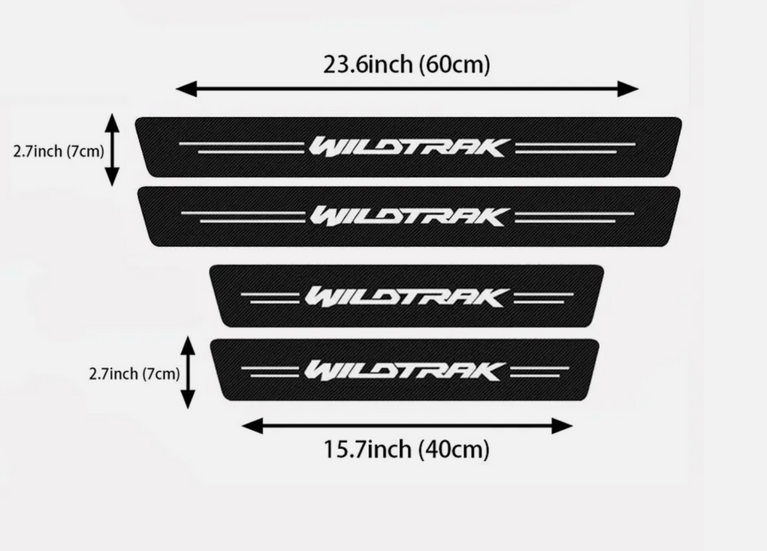 Ford Ranger Wildtrak Door Sill Scuff Protector Strips 2005 - 2024