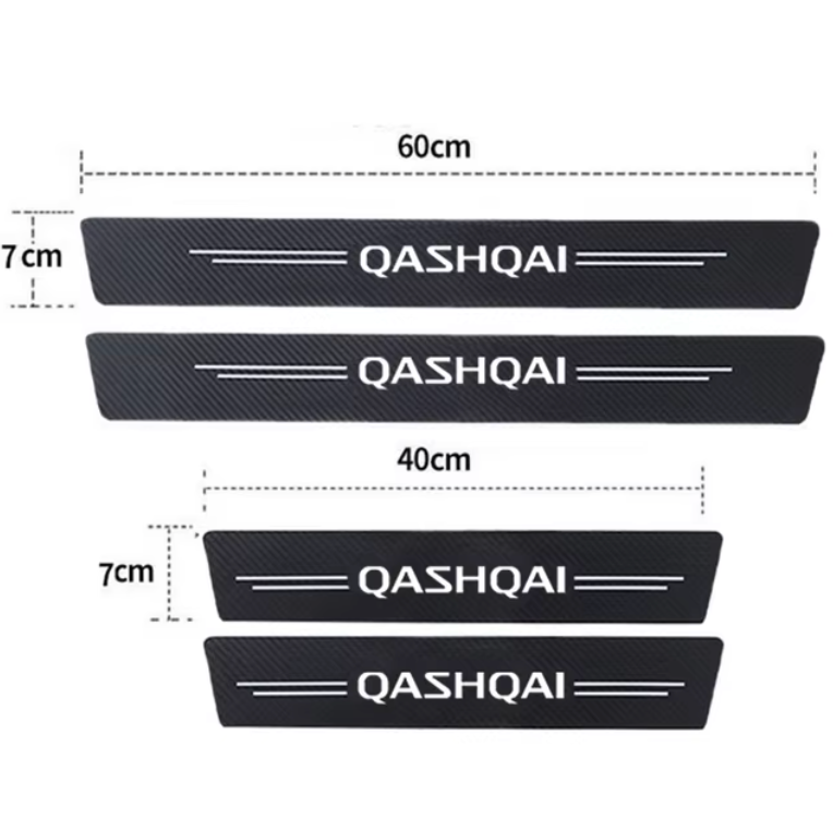 Nissan Qashqai 2007 - 2024 Door Sill Protector Scuff Strips