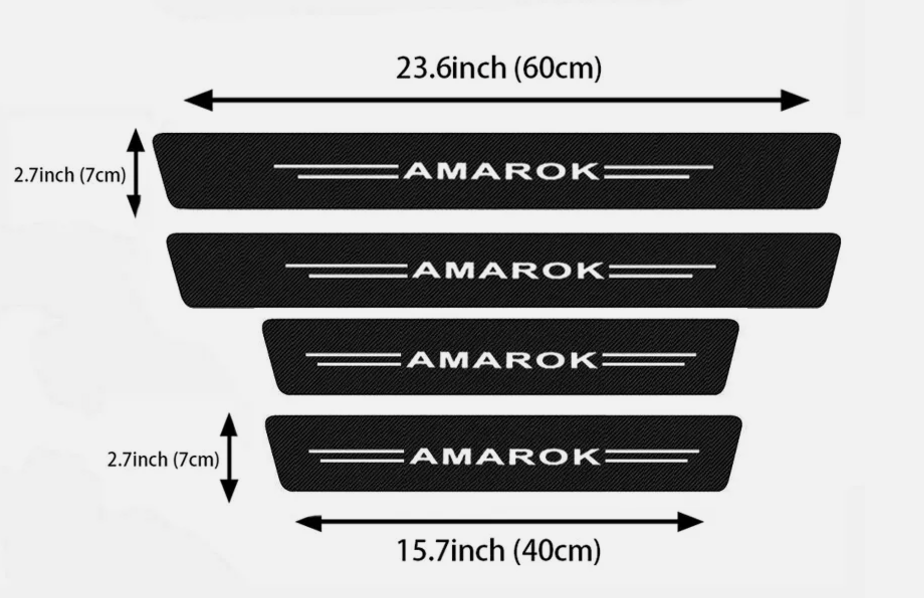 VW Volkswagen Amarok Door Sill Scuff Protector Plates 2010 - 2024