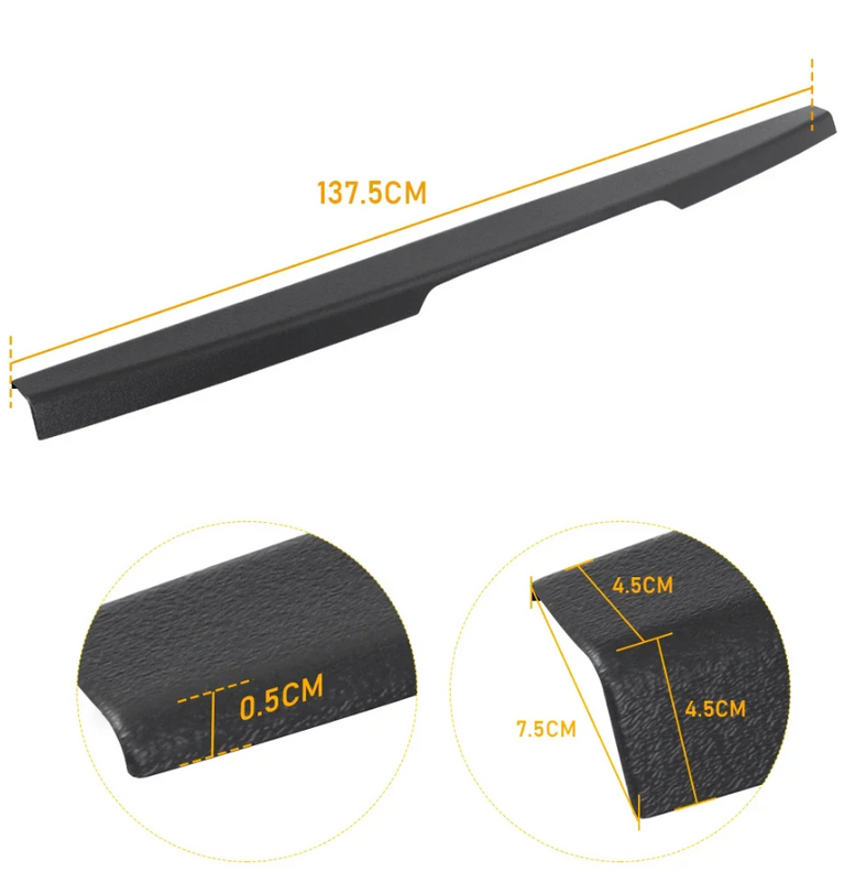 Tailgate Strip Cover Protector for Toyota Hilux 2015-2023 SR SR5 Matte Black Bed Rail Top Protector