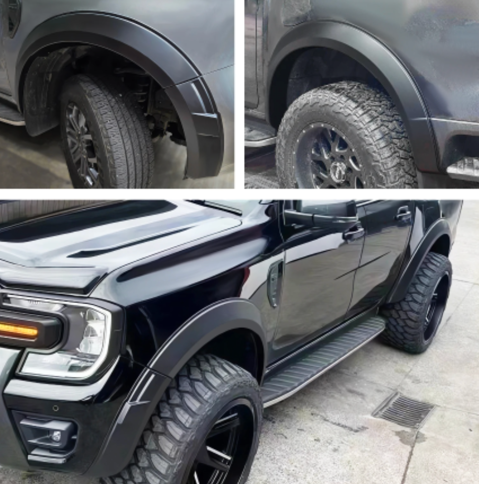 Ford Ranger Next Gen 2022 2023 2024 Matte Black Fender Flares Wheel Arch Wildtrak Sport Limited XLT XL XLS