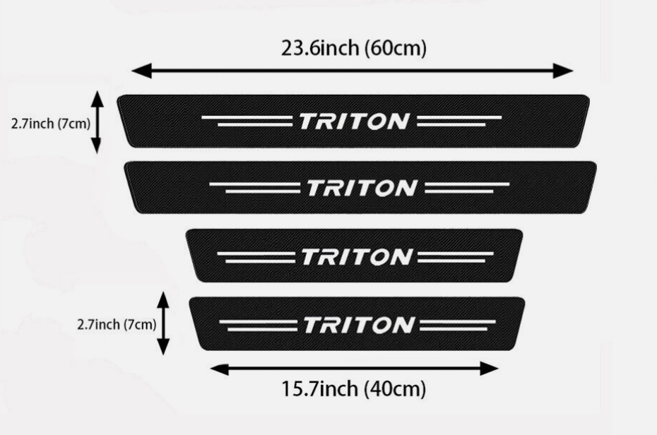 Mitsubishi Triton GLX GLS 2010 - 2024 Door Sill Protectors Scuff Plates