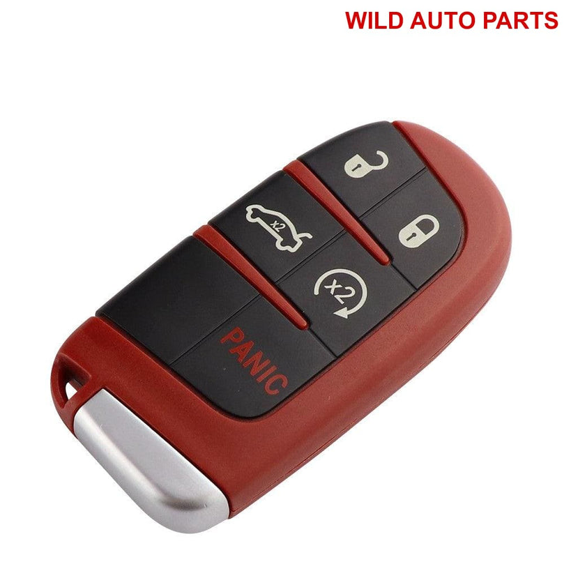 Jeep Grand Cherokee Chrysler 300 Dodge 5 Button Red/Black Car Key Case - Wild Auto Parts