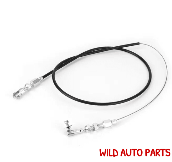 Chevy Ford Accelerator Cable Throttle Cable 36in Stainless Steel Braided Rubber - Wild Auto Parts