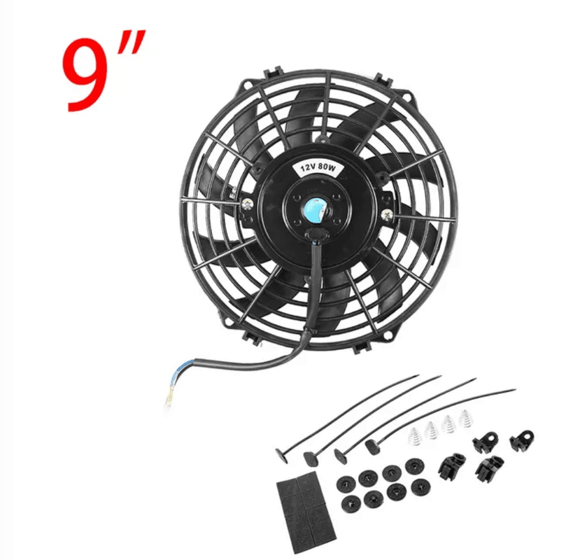 Radiator Cooling Fan Various Sizes 12V 80W 2100RPM - Wild Auto Parts