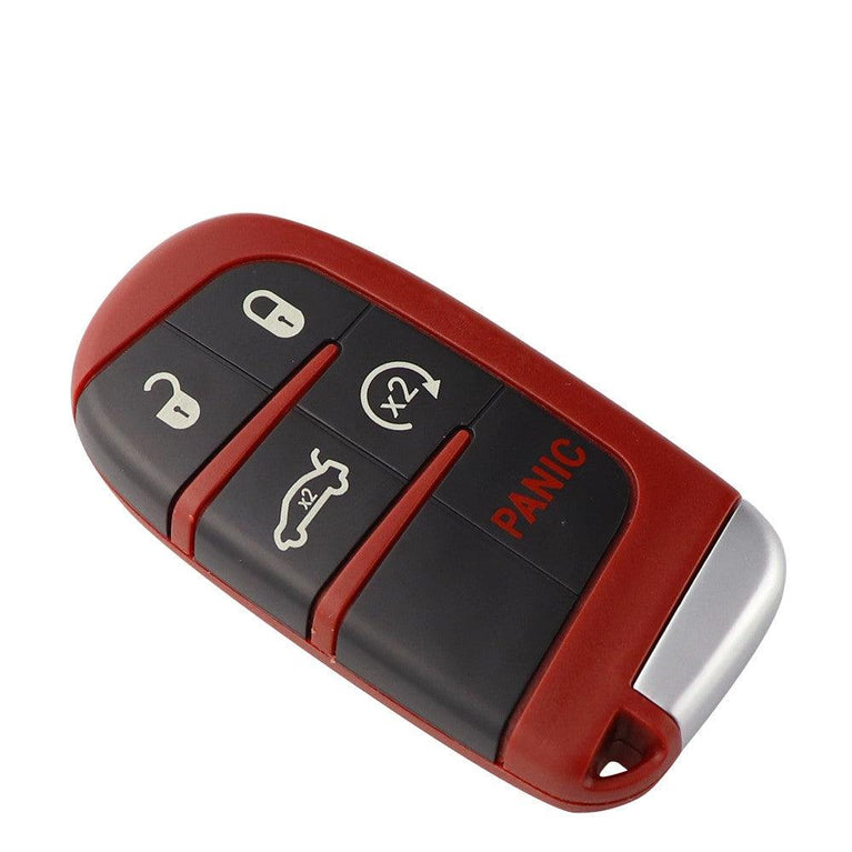 Jeep Grand Cherokee Chrysler 300 Dodge 5 Button Red/Black Car Key Case - Wild Auto Parts