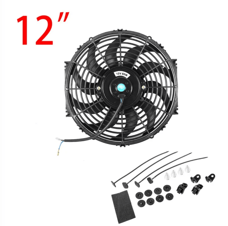 Radiator Cooling Fan Various Sizes 12V 80W 2100RPM - Wild Auto Parts