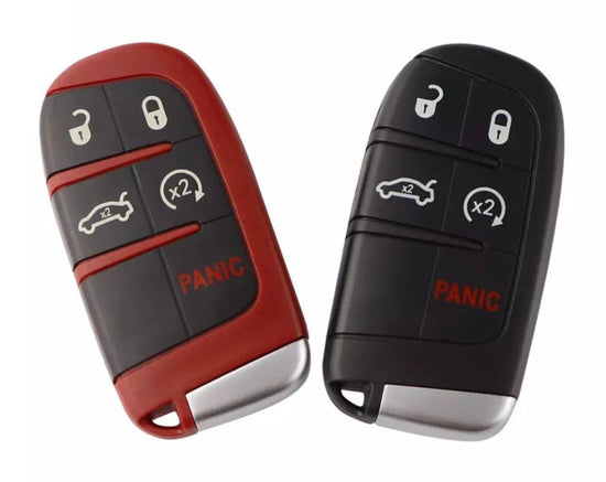 Jeep Grand Cherokee Chrysler 300 Dodge 5 Button Red/Black Car Key Case - Wild Auto Parts