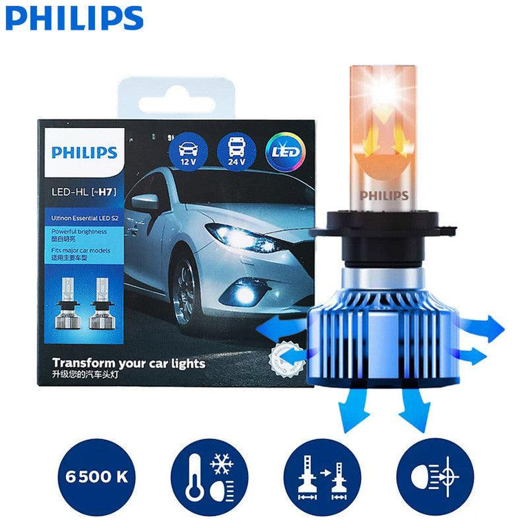 Philips Ultinon Essential S2 LED H7, H1, H4, H8, H11, H16, HB3, HB4, H1R2, 9003 - Wild Auto Parts