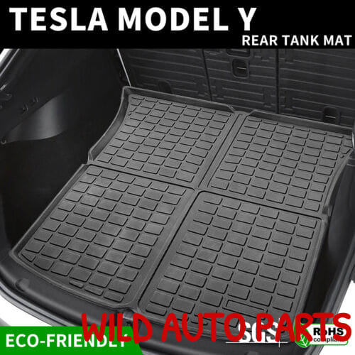 Tesla Model Y 2022 2023 2024 Trunk Cargo Mat Boot Liner Back Seat Kick Protector