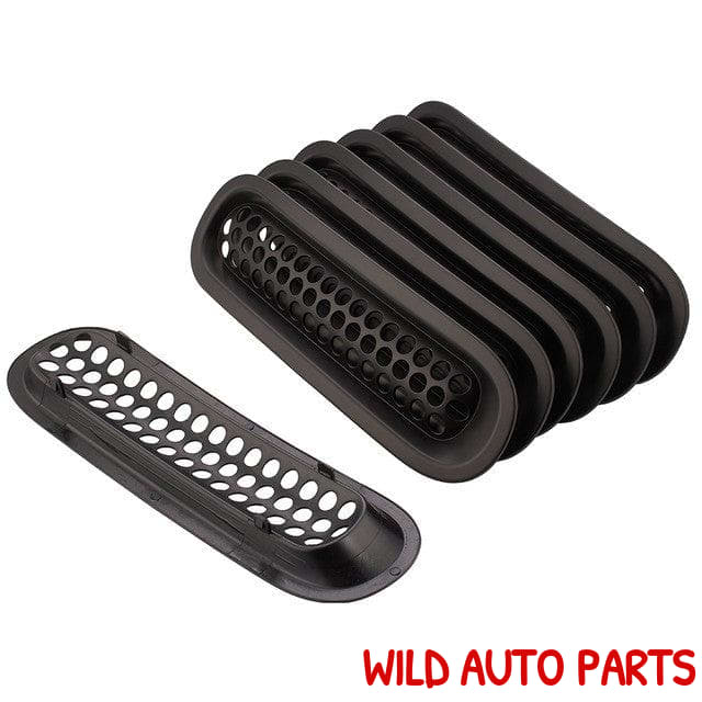 Jeep Wrangler Inserts ABS Front Grill Mesh Racing Grille Kit for JK 2007-2017 - Wild Auto Parts