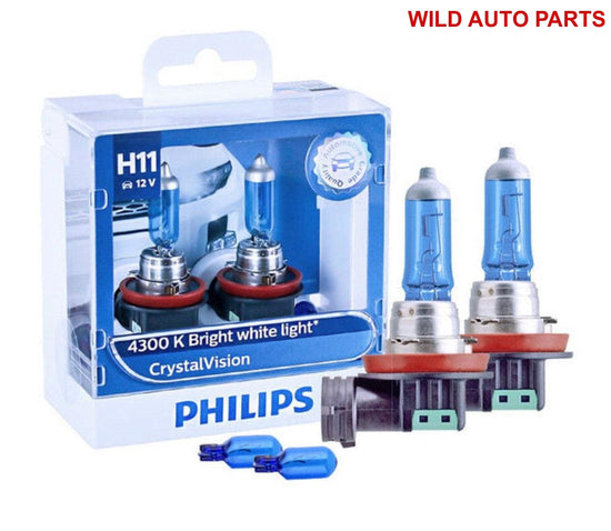 Philips Crystal Vision H1,H4,H7, H11, HB2, HB3, HB4 9003 9005 9006 12V CV 4300K - Wild Auto Parts