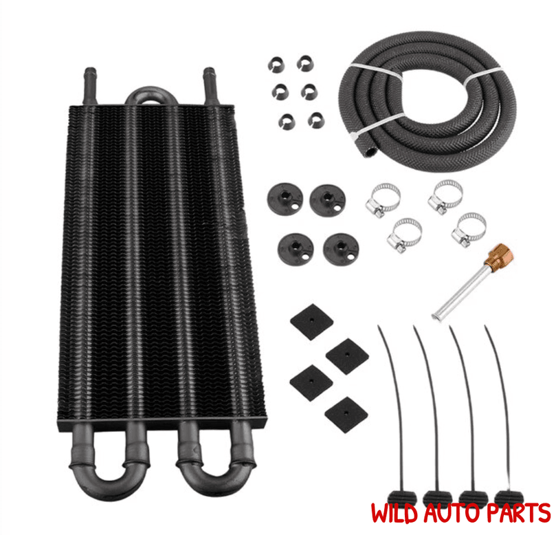 Transmission Oil Cooler Kit 4/6/8 Row Aluminium Plate & Fin Oil Cooler - Wild Auto Parts