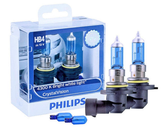 Philips Crystal Vision H1,H4,H7, H11, HB2, HB3, HB4 9003 9005 9006 12V CV 4300K - Wild Auto Parts