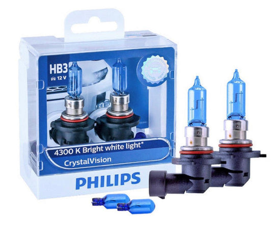 Philips Crystal Vision H1,H4,H7, H11, HB2, HB3, HB4 9003 9005 9006 12V CV 4300K - Wild Auto Parts