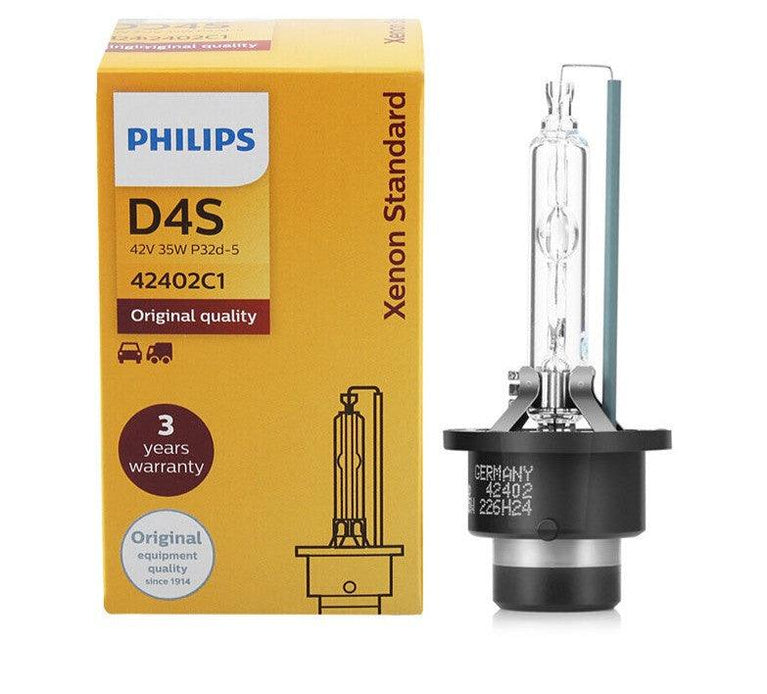 Philips D4S HID 42402C1 35W Xenon Standard Head Lamps 4200K Bright White Light - Wild Auto Parts