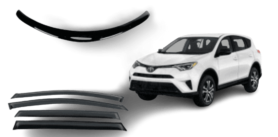 Toyota RAV-4 RAV4 2013 - 2018 Bonnet Protector & Weathershields Combo - Wild Auto Parts