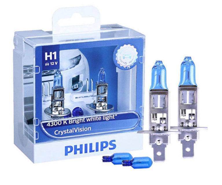 Philips Crystal Vision H1,H4,H7, H11, HB2, HB3, HB4 9003 9005 9006 12V CV 4300K - Wild Auto Parts