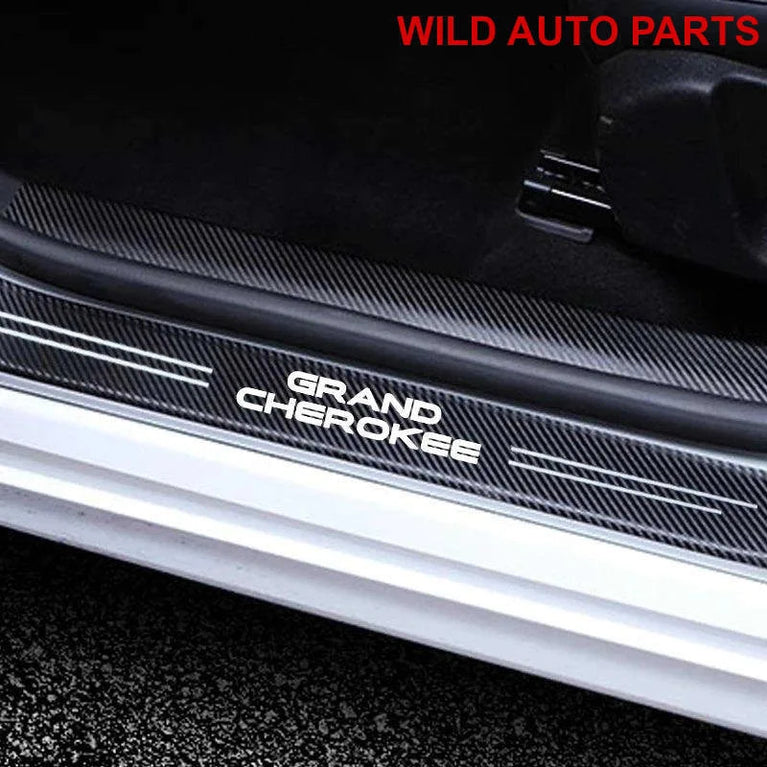 Jeep Grand Cherokee Carbon Fibre Door Sill Scuff Plates - Wild Auto Parts