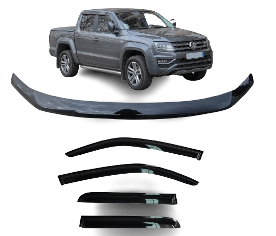 Volkswagen VW Amarok 2010-2021 Bonnet Protector & Weathershields Combo - Wild Auto Parts