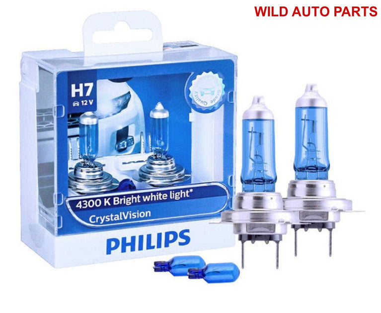 Philips Crystal Vision H1,H4,H7, H11, HB2, HB3, HB4 9003 9005 9006 12V CV 4300K - Wild Auto Parts