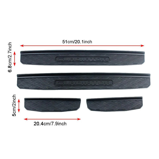 Jeep Gladiator 20-22 JT 4 Door Sill Guards Entry Guards Plate Scuff Plates Cover - Wild Auto Parts