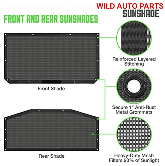 Jeep Gladiator Roof Sun Shade Mesh - Wild Auto Parts