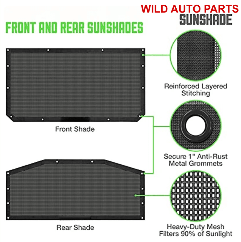 Jeep Gladiator Roof Sun Shade Mesh - Wild Auto Parts