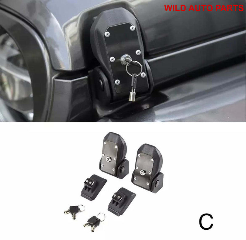 Jeep Wrangler & Gladiator Engine Locks Hood Latch With Key Lock - Wild Auto Parts