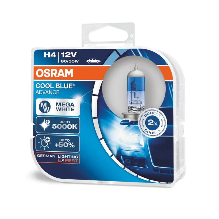 OSRAM H4 9003 Halogen Cool Blue Advance Car Headlight Fog Lamp +50% Brighter 12V - Wild Auto Parts