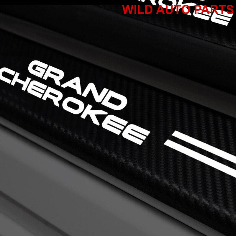 Jeep Grand Cherokee Carbon Fibre Door Sill Scuff Plates - Wild Auto Parts