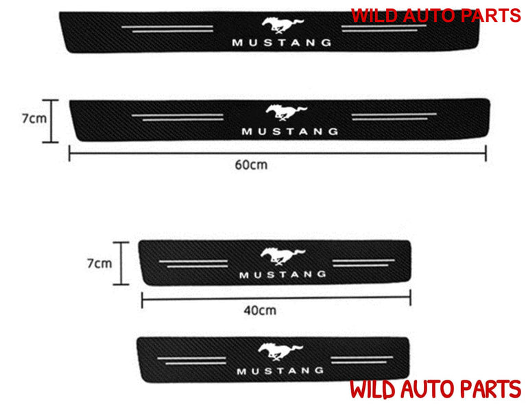 Ford Mustang Door Sill Protector Strips Scuff Plates - Wild Auto Parts