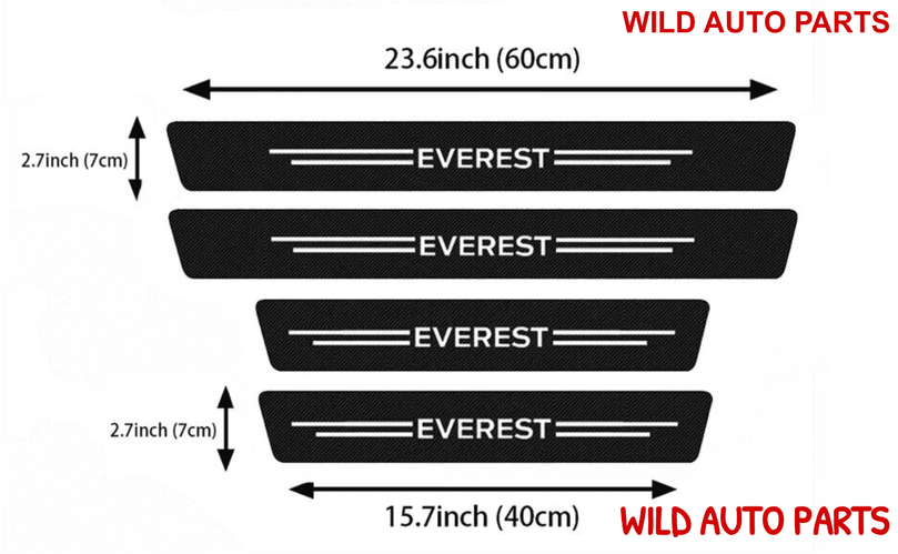 Ford Everest Door Sill Protector Scuff Plate Strips - Wild Auto Parts