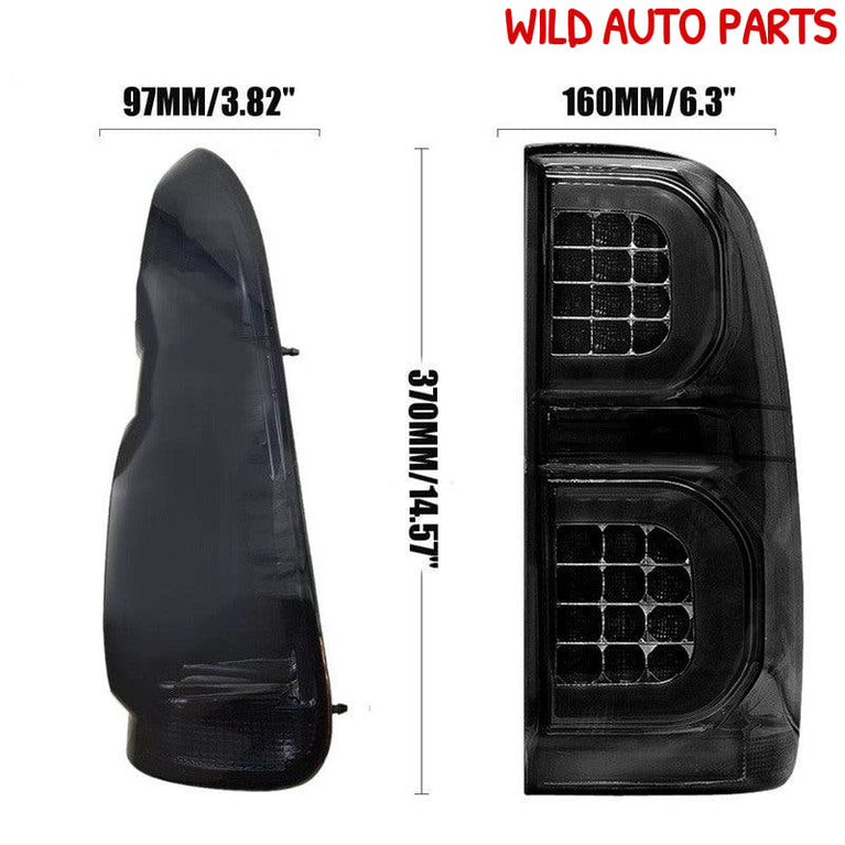 Toyota Hilux Rear LED Taillights Assembly Tinted - Wild Auto Parts